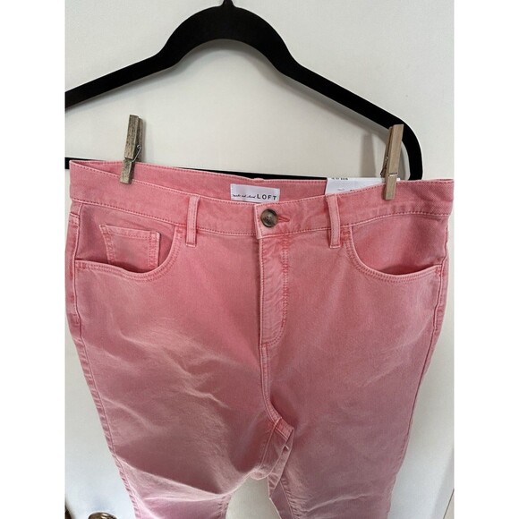 NWT Women's LOFT Pink Skinny Jeans Size 31/12 pop of color - Picture 3 of 12